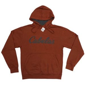 NWT Cabela’s Men’s Rust Color Hoodie Sweatshirt Size Small